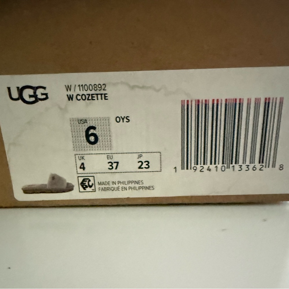 UGG Cozette Sheepskin Slide Slippers Oyster - Picture 6 of 7